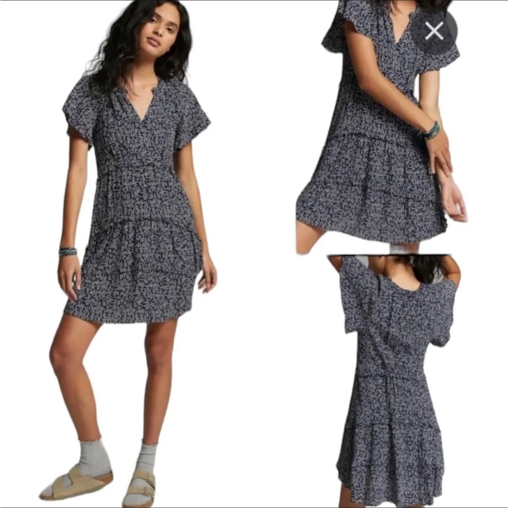 Anthropologie robin tiered dress, XS